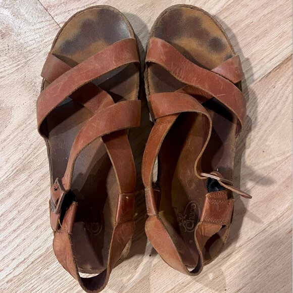 Chaco Womens Leather Sandals - Picture 1 of 4